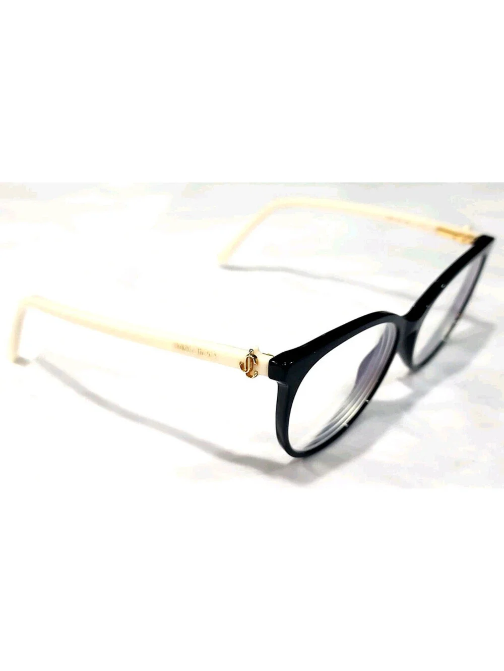 Jimmy Choo JC309 Black White Cat Eyes Eyeglasses 53-16 145 Italy